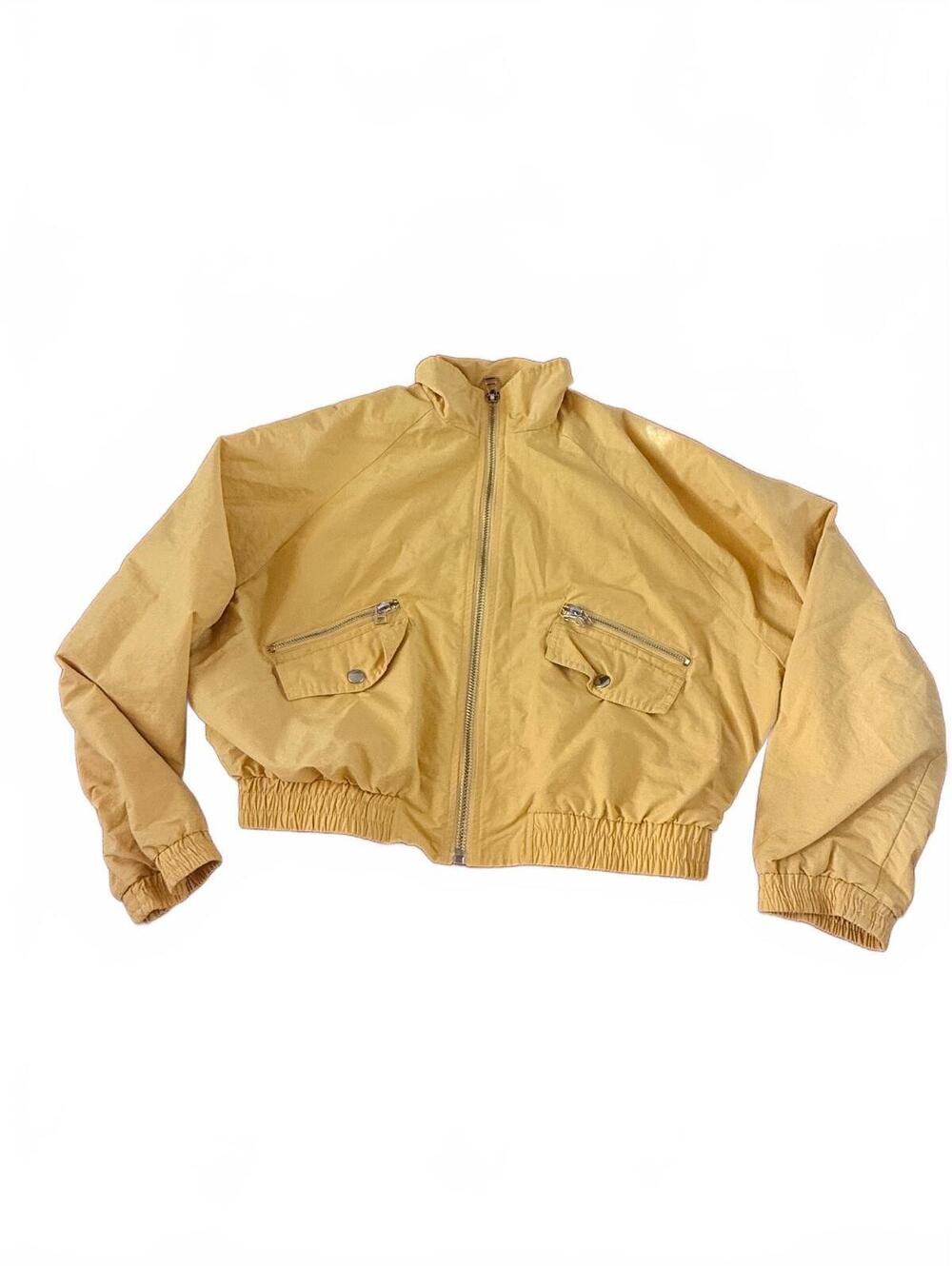 Forever 21 Alt grunge Yellow Lightweight Zip-Up Jacket Size Small